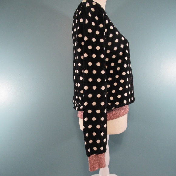 Juicy Couture Black Label Velour Polka Dot Sweater - Picture 5 of 6